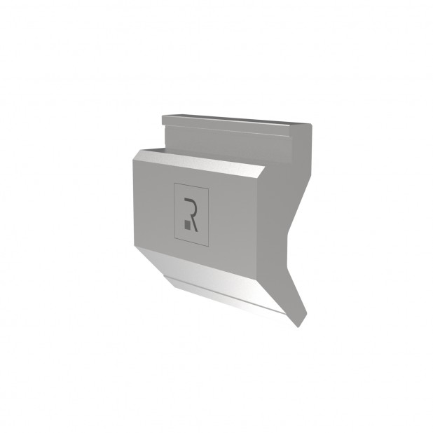 Bovengereedschap R10 Ajial-Axial type met hoogte=100mm, α=90°, Radius=1mm, Gereedschapsstaal=C45, Max. capac