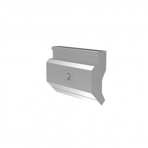 Bovengereedschap R10 Ajial-Axial type met hoogte=72mm, α=90°, Radius=1mm, Gereedschapsstaal=C45, Max. capaci