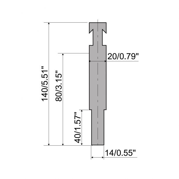 Radiusgereedschap en Dichtdrukgereedschap R3 RFA type met werkhoogte=80mm, Radius=-mm, Gereedschapsstaal=C45,