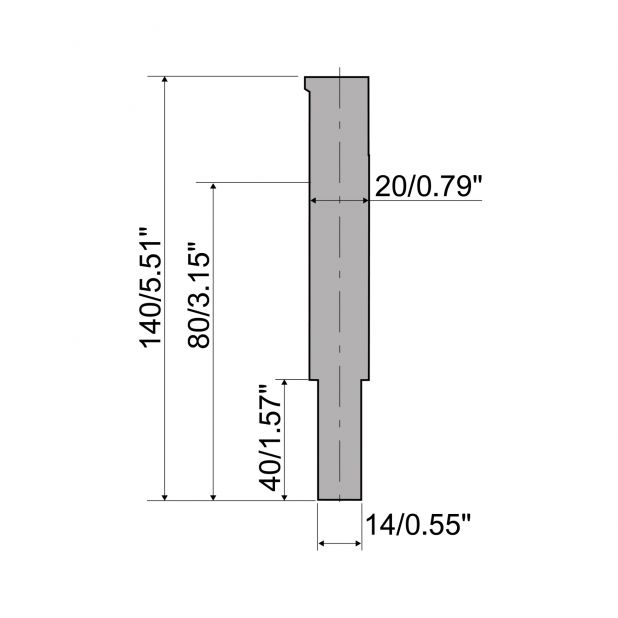 Radiusgereedschap en Dichtdrukgereedschap R3 RFA type met werkhoogte=101mm, Radius=-mm, Gereedschapsstaal=C45,