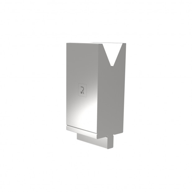 Matrijs R4 type met werkhoogte=130mm, α=60°, Radius=5mm, Gereedschapsstaal=42Cr, Max. capaciteit=1050kN/m.