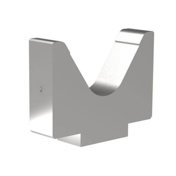 1-V Matrijs R1 Eurostyle type met hoogte=195mm, α=70°, Radius=15mm, Gereedschapsstaal=C45, Max. capaciteit=1