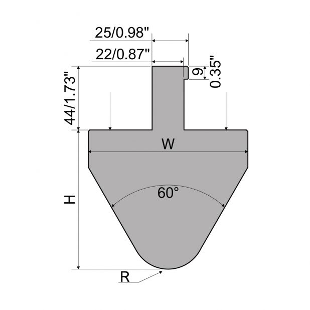 Heavy Duty gereedschap H=86mm | 96mm, Gereedschapsstaal 42Cr:900-1150 N/mm² en 1.2767:830 N/mm². max. capaci