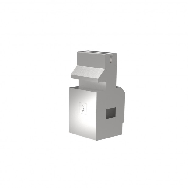 Veergelagerde dichtdrukmatrijs R1 Eurostyle type met hoogte=135mm, α=26°, Radius=1,5mm, Gereedschapsstaal=42